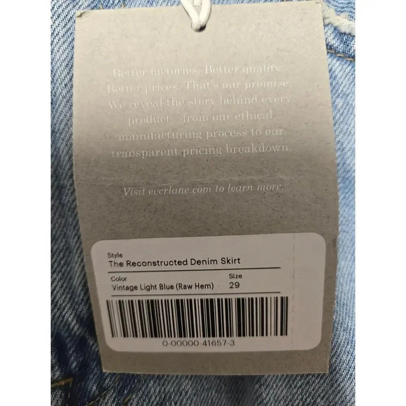 Everlane The Reconstruction Denim Skirt Size 29 - Picture 5 of 7